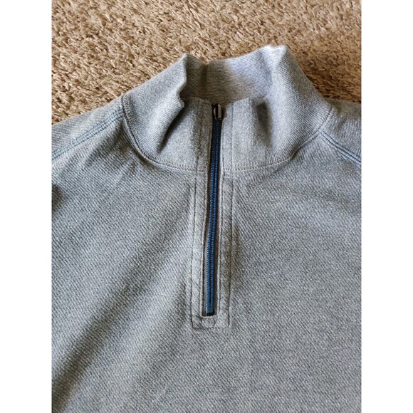 Tommy Bahama Half Zip Pullover Sweatshirt Men's Medium Reversible Grey - Picture 7 of 9